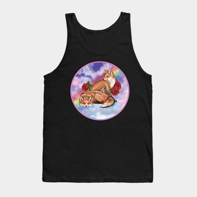 Magical Foxes Tank Top by jennyalamode